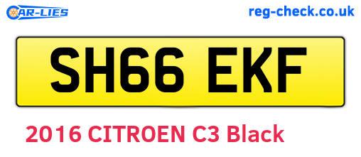 SH66EKF are the vehicle registration plates.