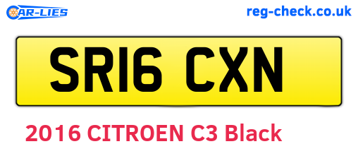 SR16CXN are the vehicle registration plates.