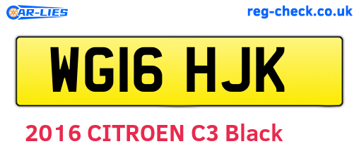 WG16HJK are the vehicle registration plates.