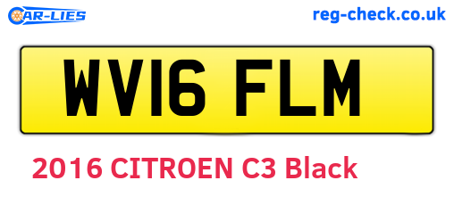 WV16FLM are the vehicle registration plates.