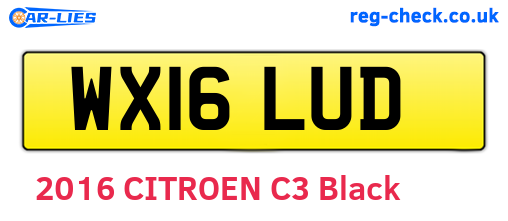 WX16LUD are the vehicle registration plates.