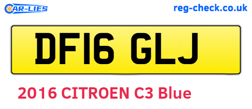 DF16GLJ are the vehicle registration plates.