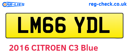 LM66YDL are the vehicle registration plates.