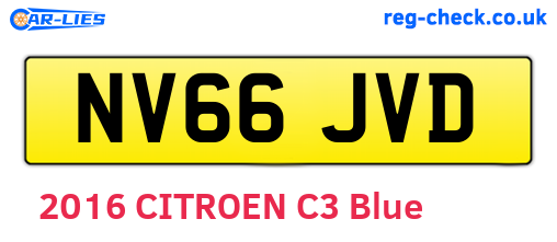 NV66JVD are the vehicle registration plates.