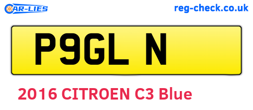 P9GLN are the vehicle registration plates.