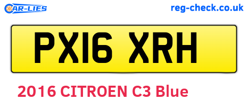 PX16XRH are the vehicle registration plates.