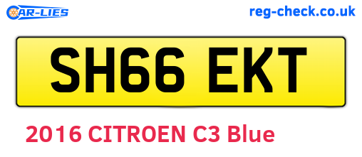 SH66EKT are the vehicle registration plates.
