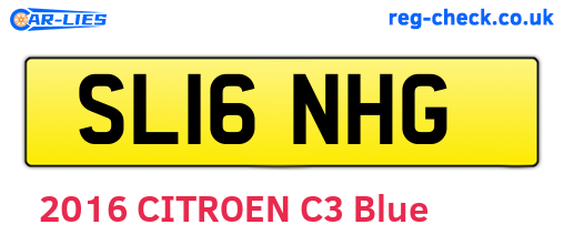 SL16NHG are the vehicle registration plates.