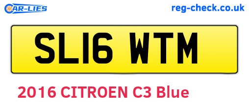 SL16WTM are the vehicle registration plates.