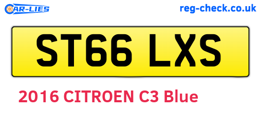 ST66LXS are the vehicle registration plates.