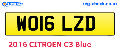 WO16LZD are the vehicle registration plates.