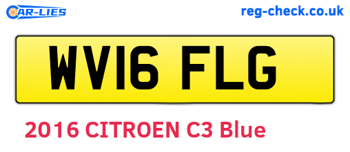 WV16FLG are the vehicle registration plates.