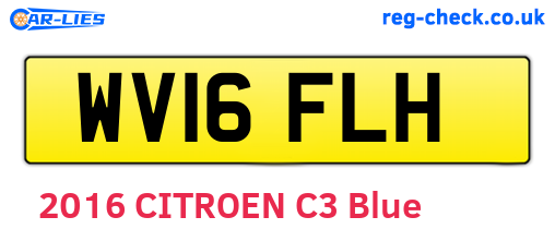 WV16FLH are the vehicle registration plates.