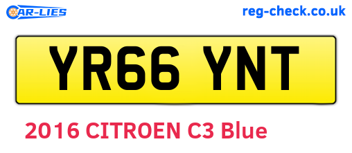 YR66YNT are the vehicle registration plates.
