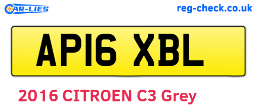 AP16XBL are the vehicle registration plates.