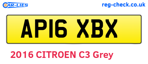 AP16XBX are the vehicle registration plates.