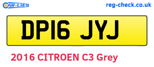 DP16JYJ are the vehicle registration plates.
