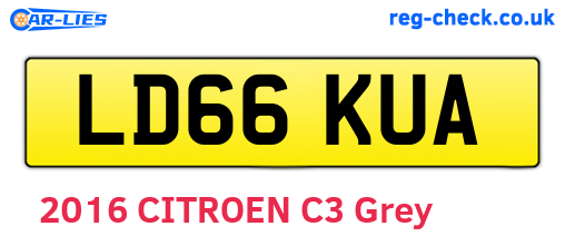 LD66KUA are the vehicle registration plates.