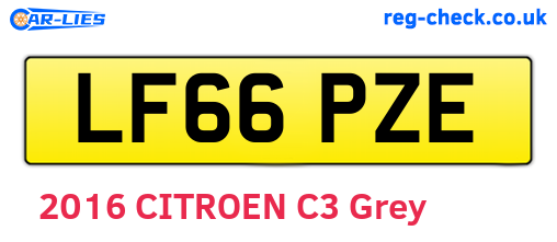 LF66PZE are the vehicle registration plates.