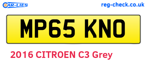 MP65KNO are the vehicle registration plates.