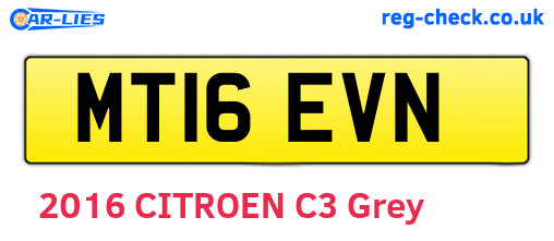 MT16EVN are the vehicle registration plates.