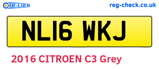 NL16WKJ are the vehicle registration plates.