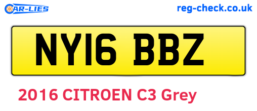 NY16BBZ are the vehicle registration plates.