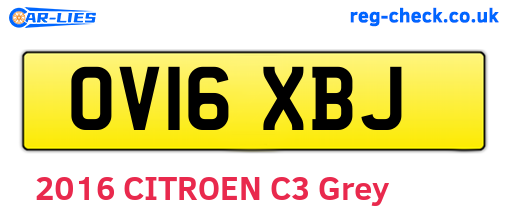 OV16XBJ are the vehicle registration plates.