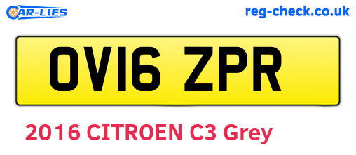 OV16ZPR are the vehicle registration plates.