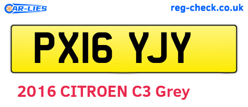 PX16YJY are the vehicle registration plates.