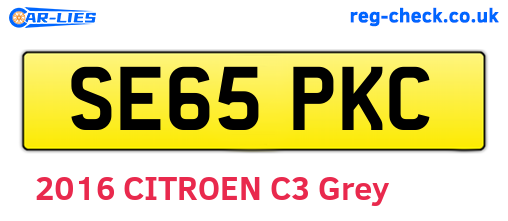 SE65PKC are the vehicle registration plates.