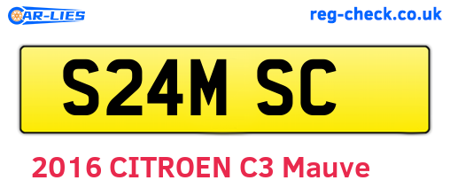 S24MSC are the vehicle registration plates.
