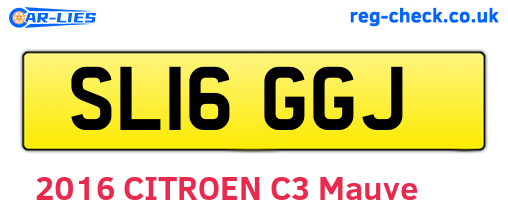 SL16GGJ are the vehicle registration plates.