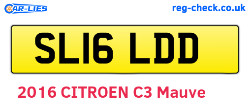 SL16LDD are the vehicle registration plates.