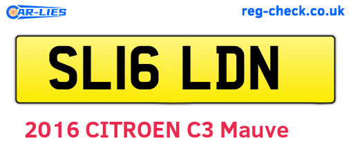 SL16LDN are the vehicle registration plates.