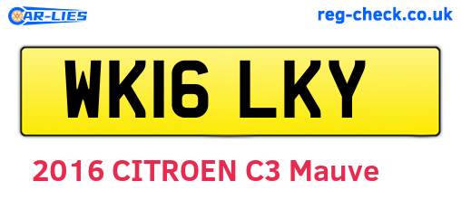 WK16LKY are the vehicle registration plates.