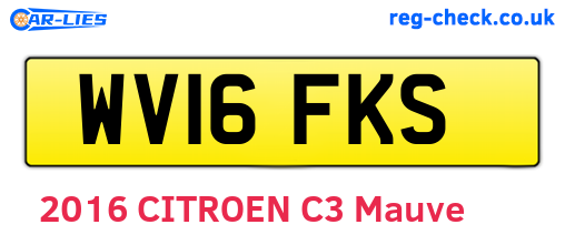 WV16FKS are the vehicle registration plates.