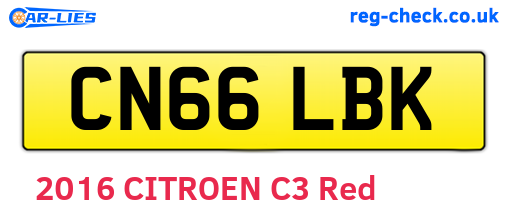 CN66LBK are the vehicle registration plates.