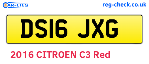 DS16JXG are the vehicle registration plates.