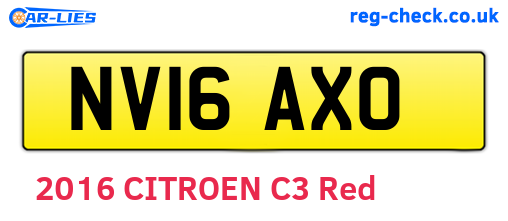 NV16AXO are the vehicle registration plates.