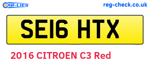 SE16HTX are the vehicle registration plates.