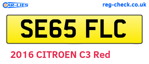SE65FLC are the vehicle registration plates.