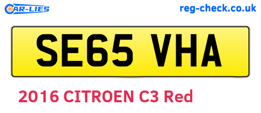 SE65VHA are the vehicle registration plates.