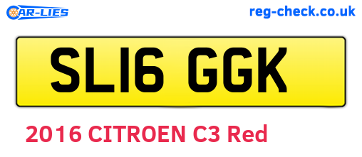 SL16GGK are the vehicle registration plates.