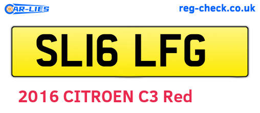 SL16LFG are the vehicle registration plates.