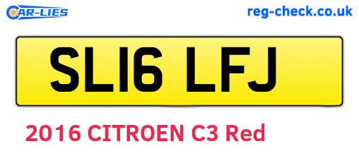 SL16LFJ are the vehicle registration plates.