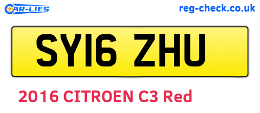 SY16ZHU are the vehicle registration plates.