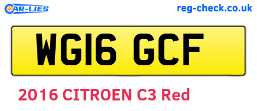 WG16GCF are the vehicle registration plates.