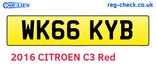 WK66KYB are the vehicle registration plates.
