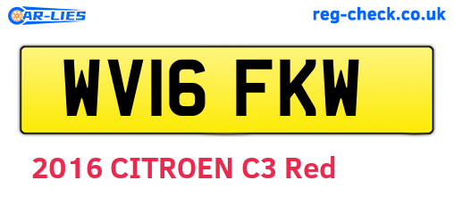 WV16FKW are the vehicle registration plates.